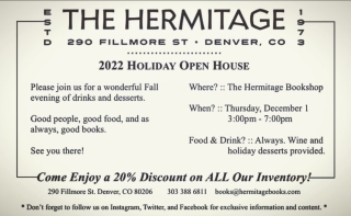 Holiday Open House - All Books 20% Off!